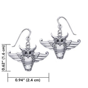Cari Buziak Owl Silver Earrings TER1823