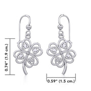 Lucky Four Leaf Clover Silver Earrings TER1842