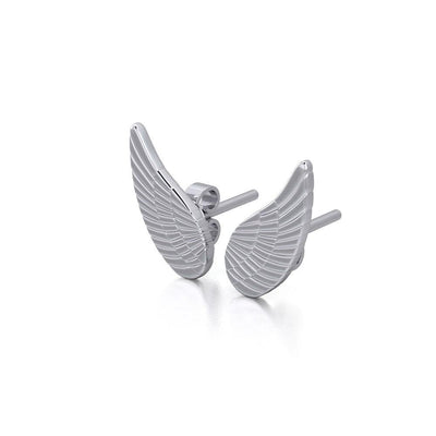 Angel Wing Silver Post Earrings TER1923