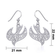 Celtic Knotwork Bird Silver Earrings TER1932 - Wholesale Jewelry