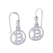 Bitcoin Sterling Silver Small Earrings TER1957