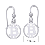 Bitcoin Sterling Silver Small Earrings TER1957