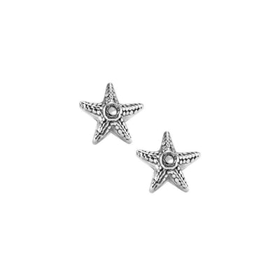 Silver Starfish Earrings  Citrus Reef