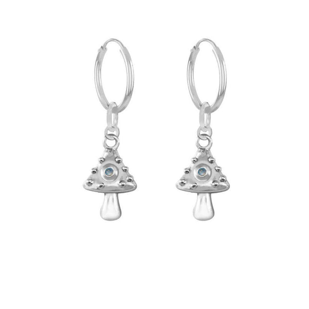 Mushroom Sterling Silver Hook Earring TER2013