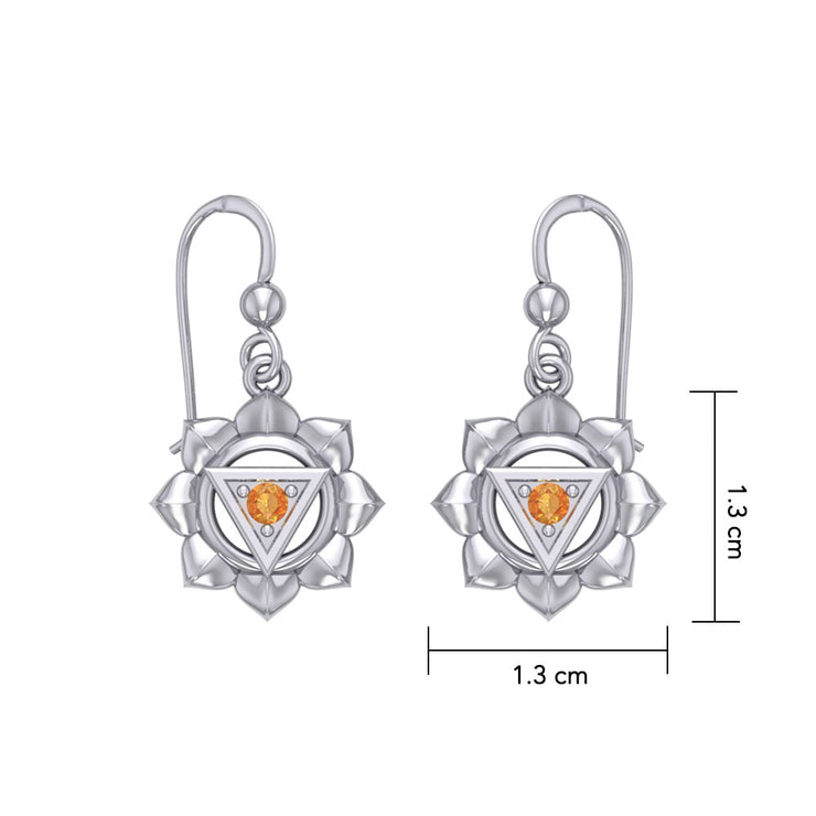 Manipura Solar Plexus Chakra Sterling Silver Earrings TER2044