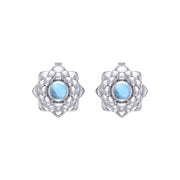 Sahasrara Crown Chakra Sterling Silver Post Earrings TER2046