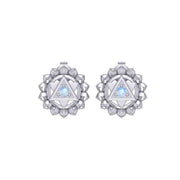 Anahata Heart Chakra Sterling Silver Post Earrings TER2048