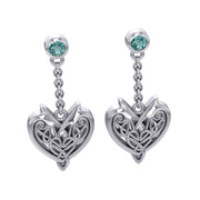 Joyous Celtic Hearts Silver Earrings TER210