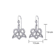 Whale Tail And Heart Earrings TER2164