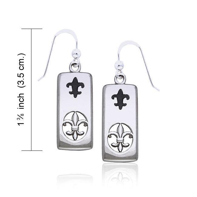 Fleur De Lis Silver Earrings TER221