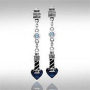 Lighthouse and Heart Silver Earrings TER235