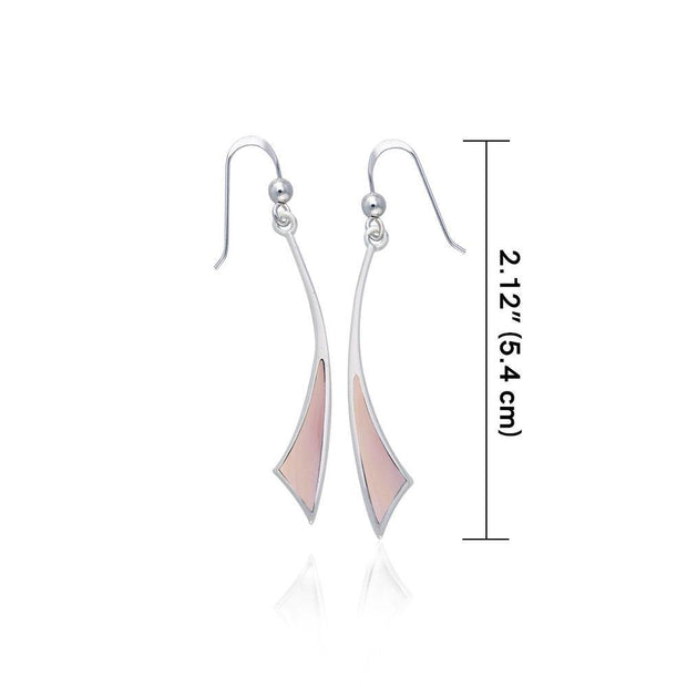 Triangle Cabochon Silver Earrings TER357