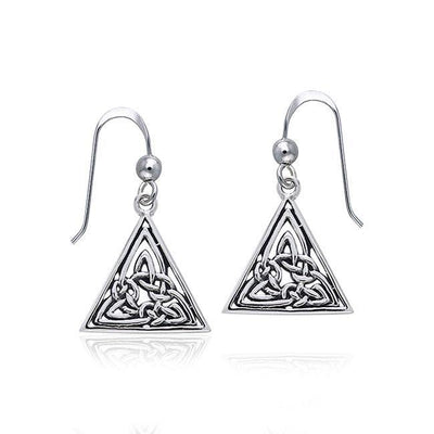 Celtic Knotwork Silver Earrings TER374