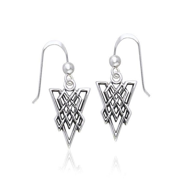Celtic Knotwork Silver Earrings TER381