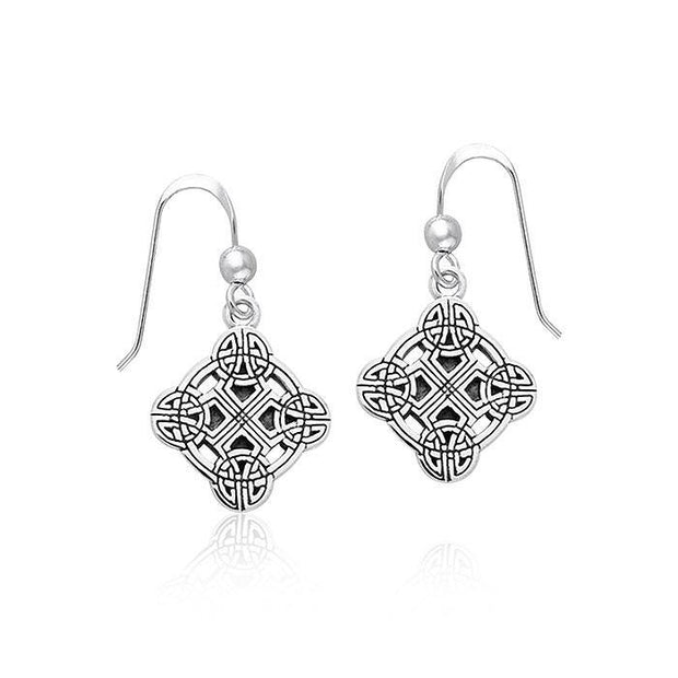 Celtic Clonmacnoise Cross Silver Earrings TER470 Earrings