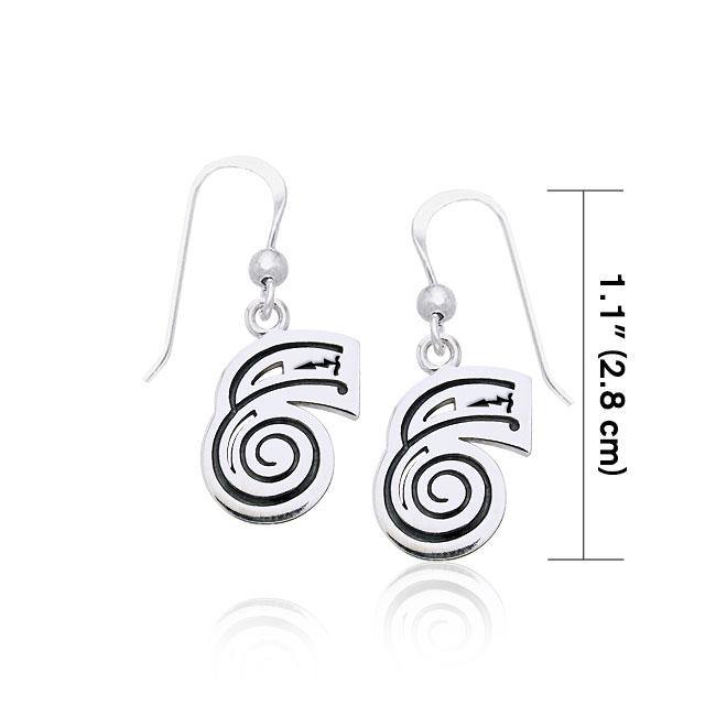 Reiki Symbol Silver Earrings TER473