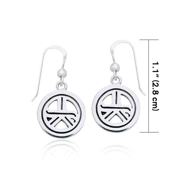 Reiki Symbol Silver Earrings TER474