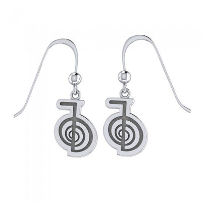 Choku Rae Reiki ~ Sterling Silver Spiral Dangle Earrings Jewelry TER478