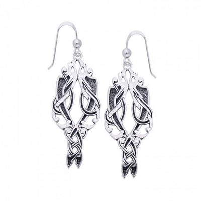Beautiful Viking affirmation ~ Sterling Silver Urnes Dangle Earrings Jewelry TER483