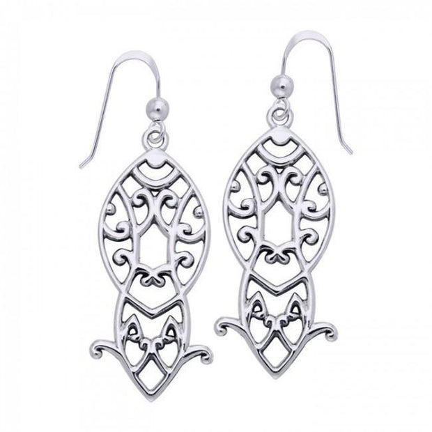 Celtic Maori Silver Earrings TER522