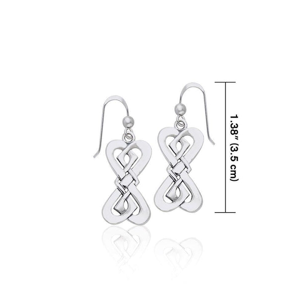 Danu Elegant Silver Celtic Knotwork Earrings TER543