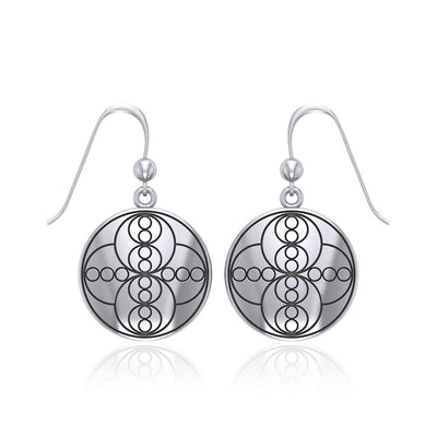 Mandala Energy Silver Earrings TER566