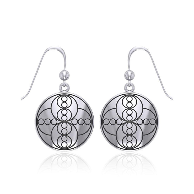 Mandala Energy Silver Earrings TER566