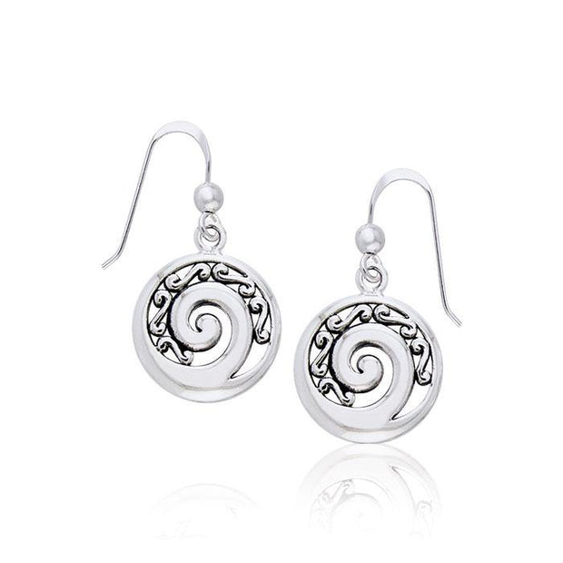 Double Spiral Silver Earrings TER775