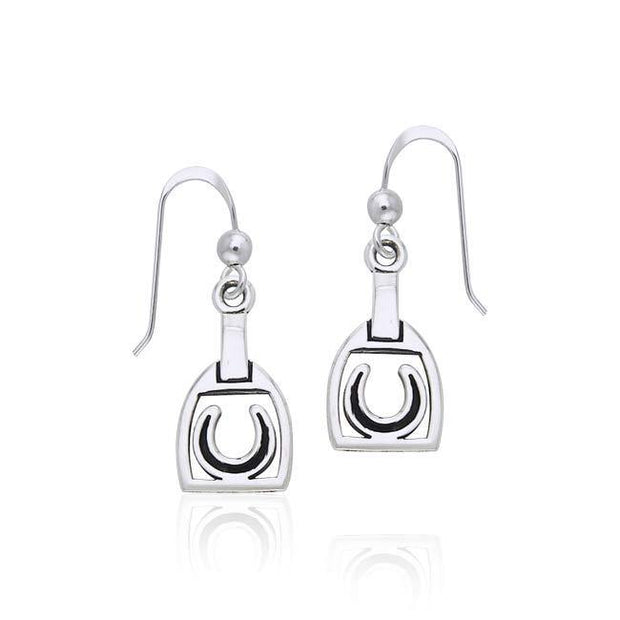 Horseshoe Stirrup Silver Earrings TER791