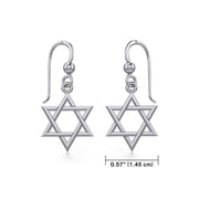 Star of David Silver Earrings TER830