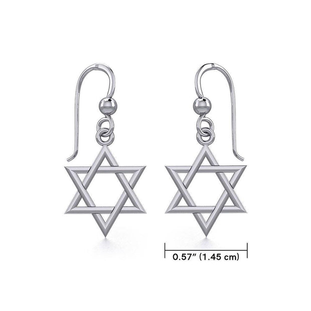 Star of David Silver Earrings TER830