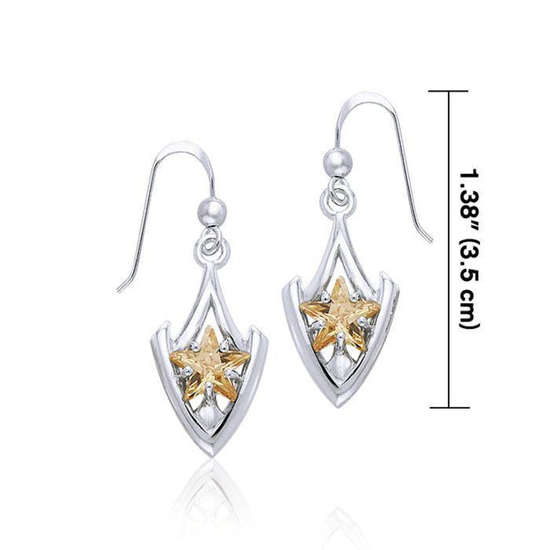 Designer Elegant Cubic Zirconia Star Earrings TER844