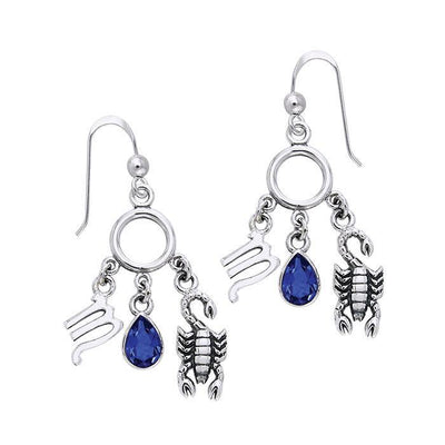 Scorpio Silver Astrology Earrings TER891