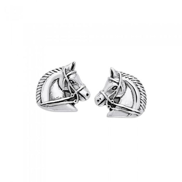Sterling Silver Horse Post Earrings TER931