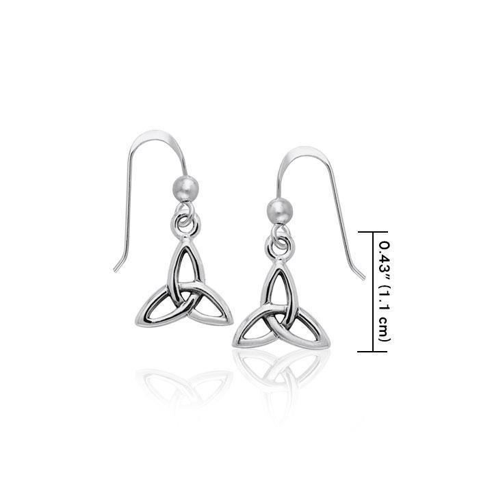 Celtic Trinity Knot Silver Earrings TER986