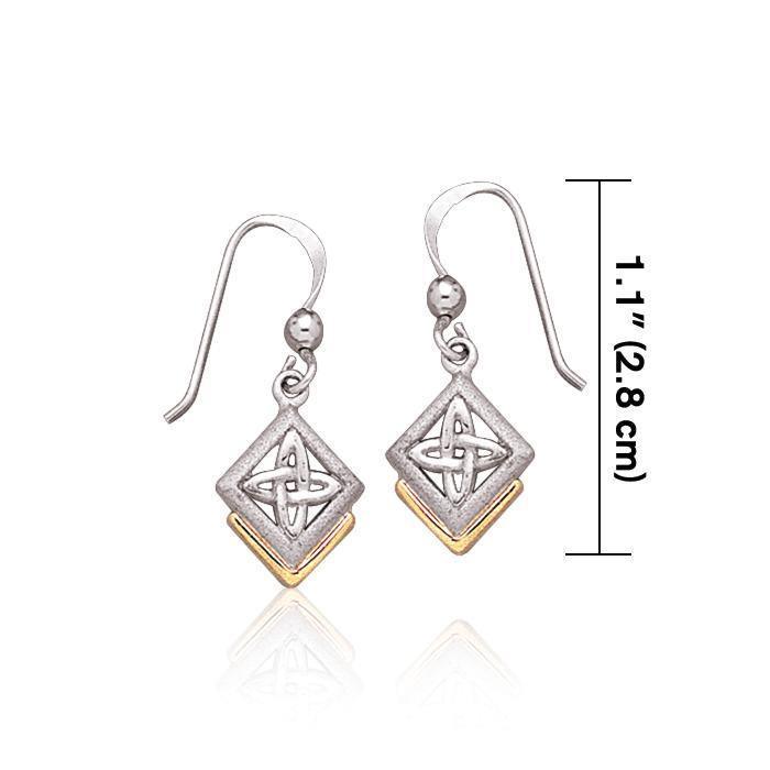 Celtic Knots Gold & Silver Earrings TEV1128