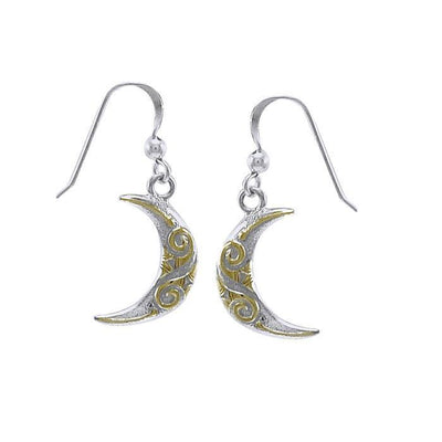 Celtic Moon Spiral Earrings TEV2914