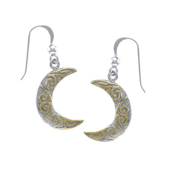 Celtic Moon Spiral Earrings TEV2915