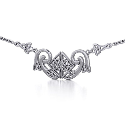 A bold statement of eternity ~ Celtic Knotwork Sterling Silver Necklace Jewelry TN161