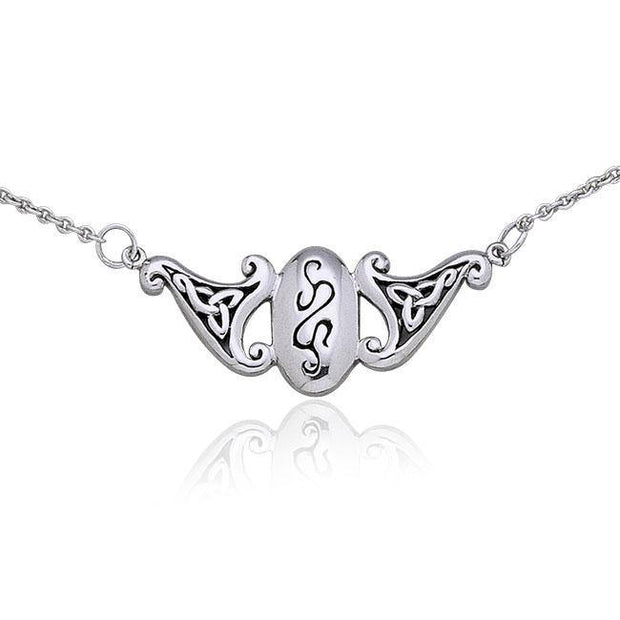 Celtic Knotwork Triskele Silver Necklace TN177