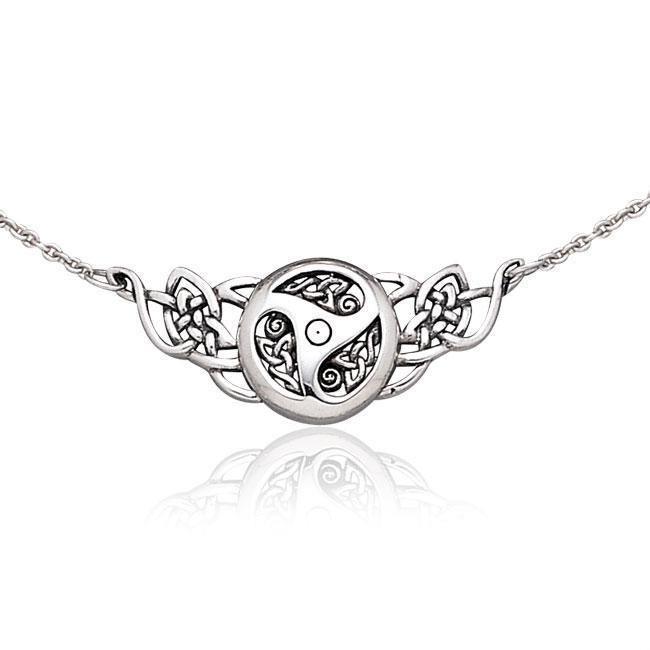 Celtic Knots Threefold Silver Necklace TN185