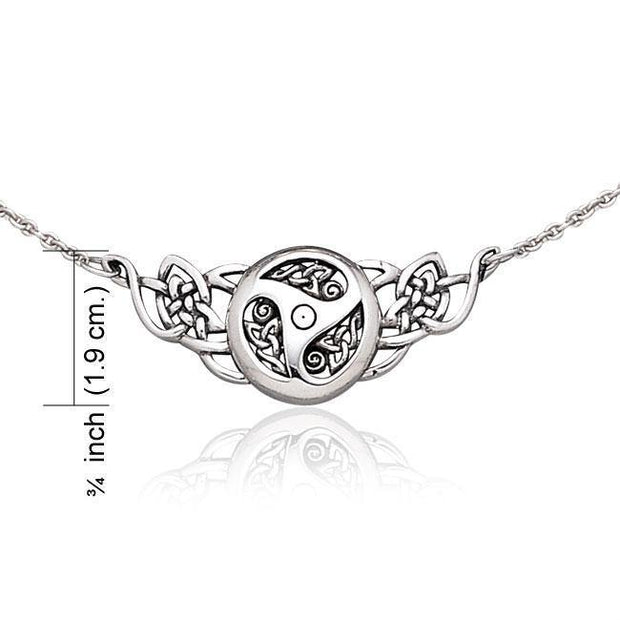 Celtic Knots Threefold Silver Necklace TN185