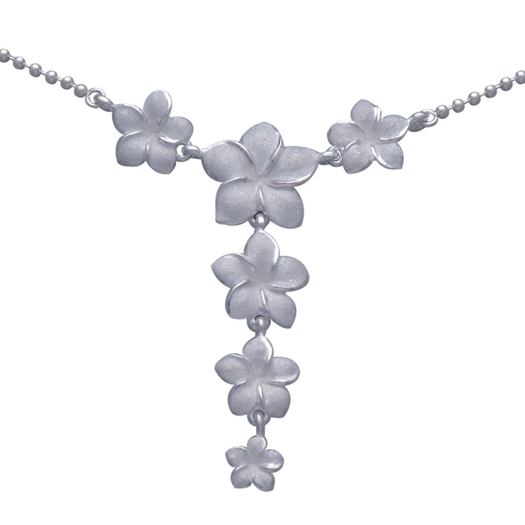 Plumeria - Hawaii National Flower Silver Necklace TN189