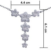 Plumeria - Hawaii National Flower Silver Necklace TN189