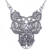 Fly to no boundaries and limits ~ Celtic Knotwork Bird Sterling Silver Necklace Jewelry TN294