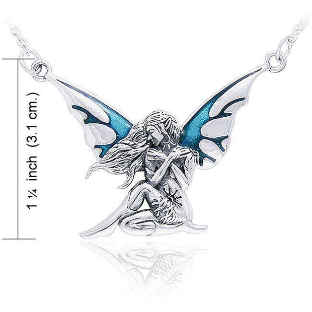 Dark Wings Fairy Silver Necklace TNC003