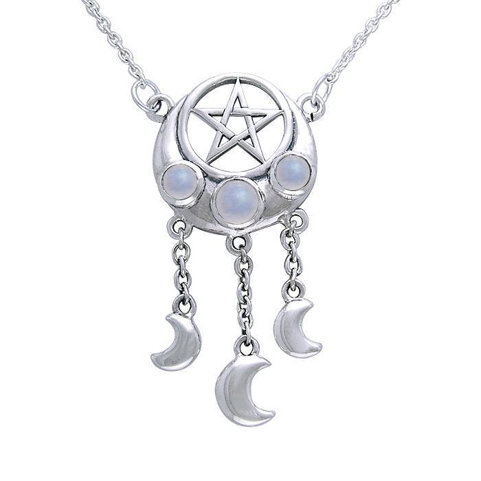 Silver Pentagram Pentacle Necklace TNC004