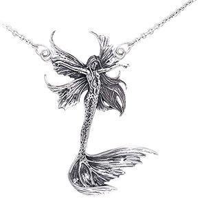 Amy Brown Sea Sprite Fairy ~ Sterling Silver Jewelry Necklace TNC030