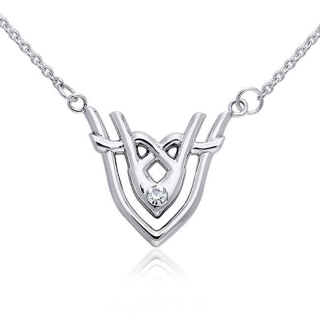 Art Deco Silver Necklace TNC057
