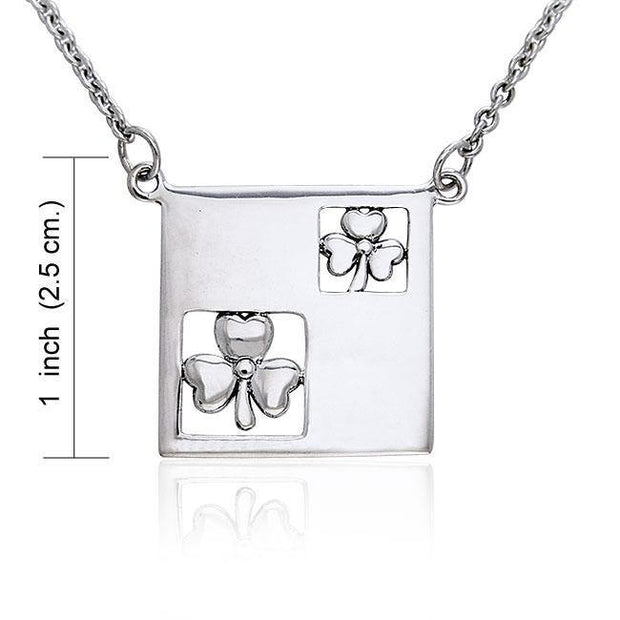 Celtic Shamrock Silver Necklace TNC074
